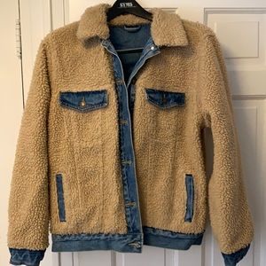 Forever 21 Fleece Jean Jacket